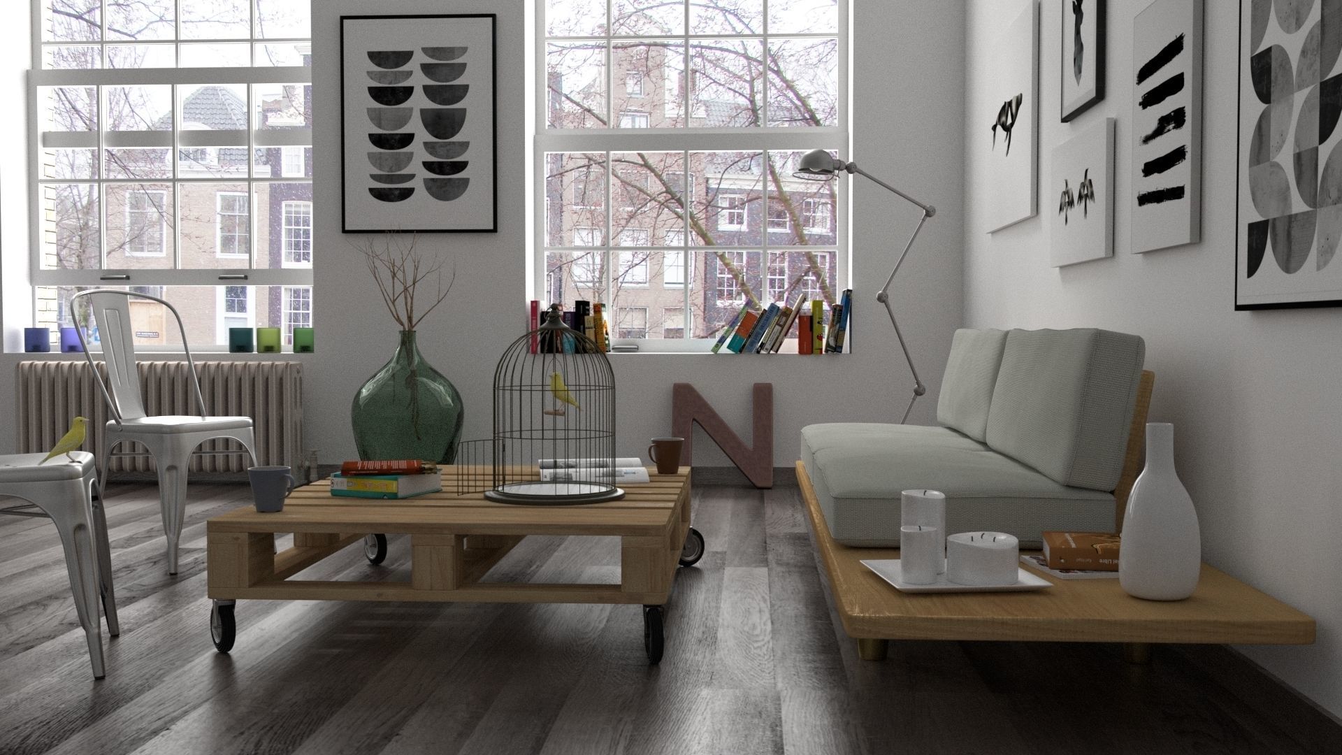 Interior model 3ds Max